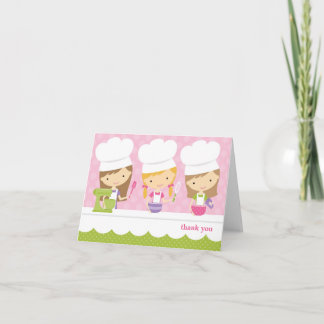Little Chef Baking Birthday Party Thank You Cards