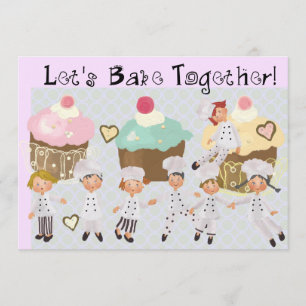 Little Chef Baking Party 5x7 Invitation