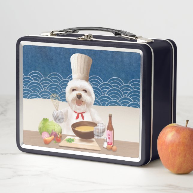 Little Chef Bichon: Asian Cooking Kitchen Art Metal Lunch Box (In Situ)