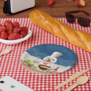 Little Chef Bichon: Asian Cooking Kitchen Art Paper Plates