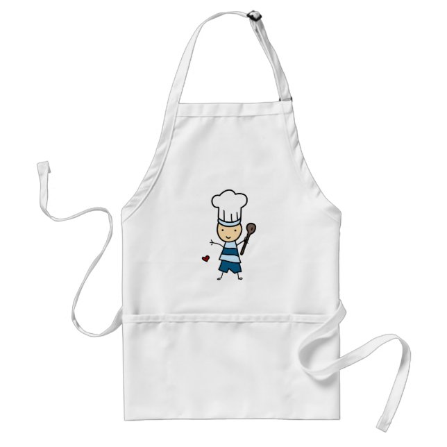 Little Chef Boy Adult Apron (Front)