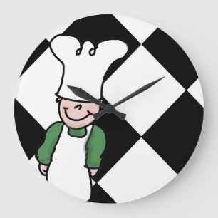 Little Chef Cartoon Kitchen Large Clock
