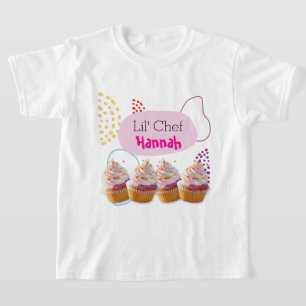 Little Chef Cupcake Baking Party Outfit T-Shirt
