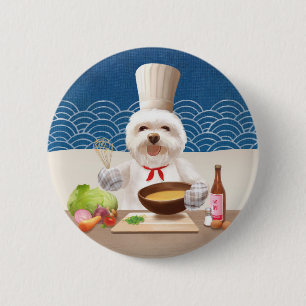 Little Chef Dog Button