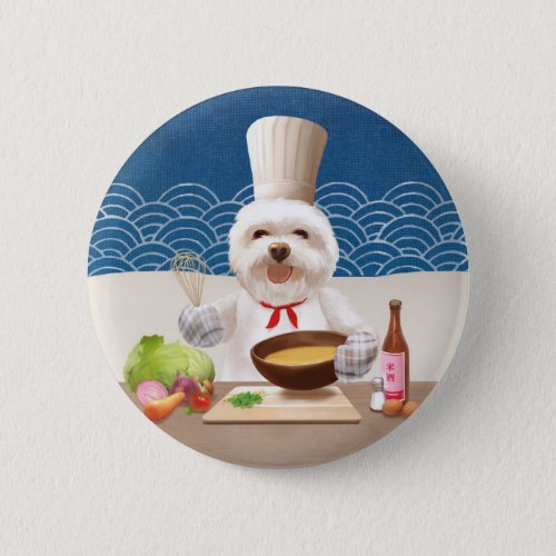 Little Chef Dog Button