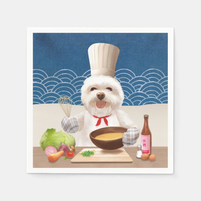 Little Chef Dog Napkins (Front)