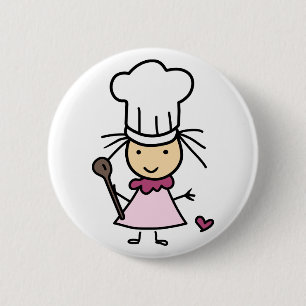 Little Chef Girl Button