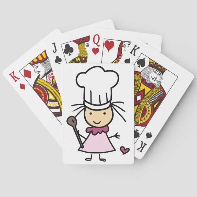 Little Chef Girl Poker Cards (Back)