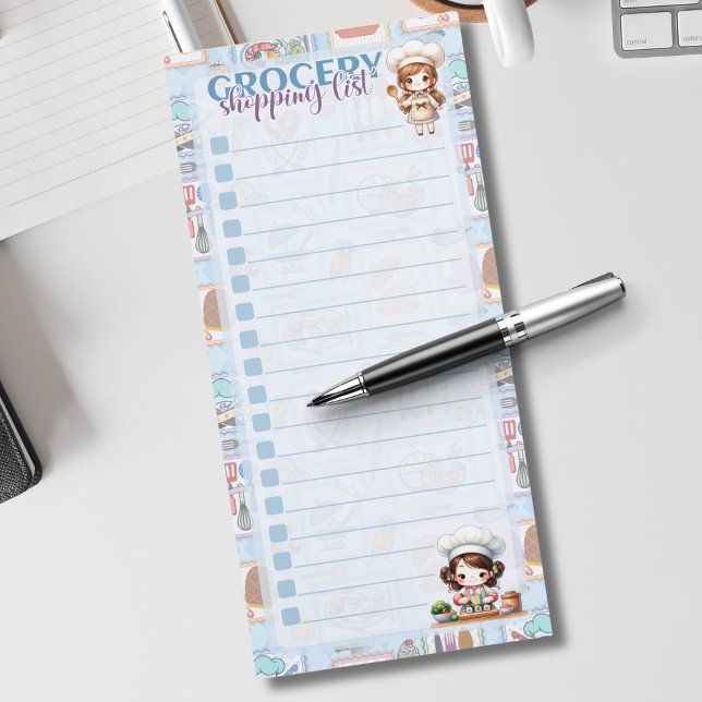 Little Chef Grocery Shopping List Style 1 Magnetic Notepad (Creator Uploaded)