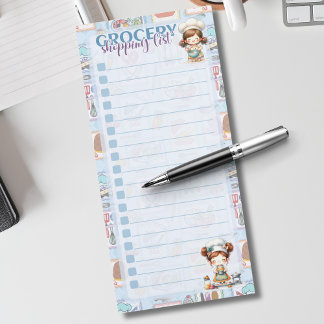 Little Chef Grocery Shopping List Style 3 Magnetic Notepad