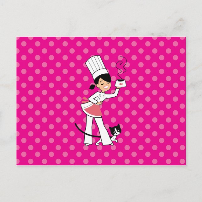 Little Chef Illustration on Postcard (Front)