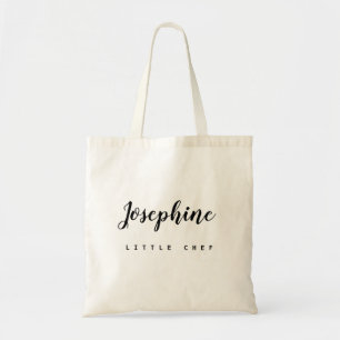 Little Chef name script simple Personalized Tote Bag