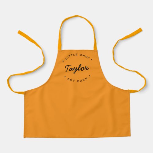 LITTLE CHEF Personalized Name Year  Apron