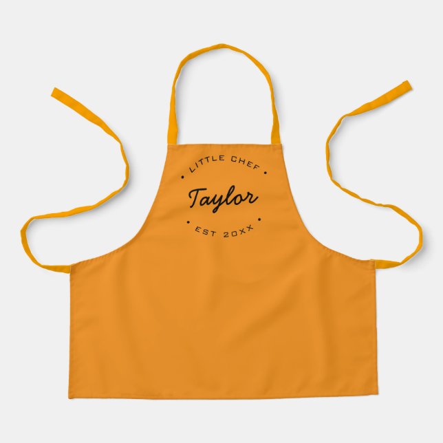 LITTLE CHEF Personalized Name Year  Apron (Front)