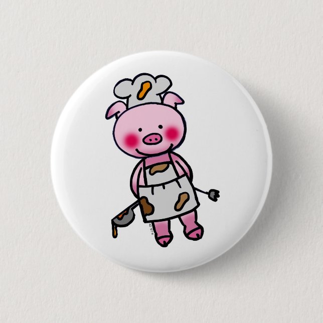 Little chef pinback button (Front)