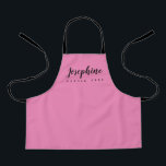Little Chef Script Girl Name Pink personalized Apron<br><div class="desc">Our children have always loved to help with the baking and cooking at home. We've encouraged this love for the culinary arts at a young age and it inspired these personalized "Little Chef" aprons. Nurture your child's passion for cooking with our Pink Personalized "Little Chef" Aprons. These aprons are crafted...</div>