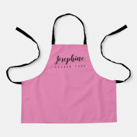 Little Chef Script Girl Name Pink personalized