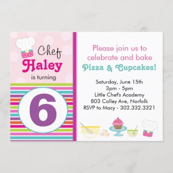 Little Chef's Baking Party Invitation by modernmaryella at Zazzle