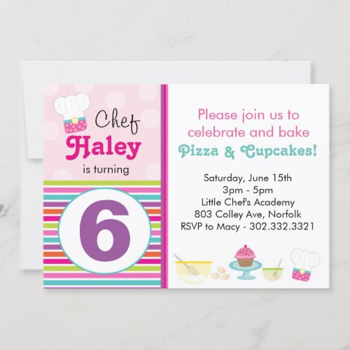 Little Chefs Baking Party Invitation