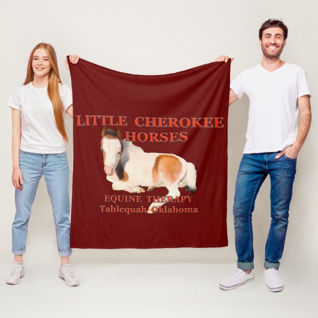 Little Cherokee Horses Fleece Blanket (In Situ)