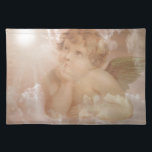 Little Cherub Cloth Placemat<br><div class="desc">A little cherub looks up towards the heavens.</div>