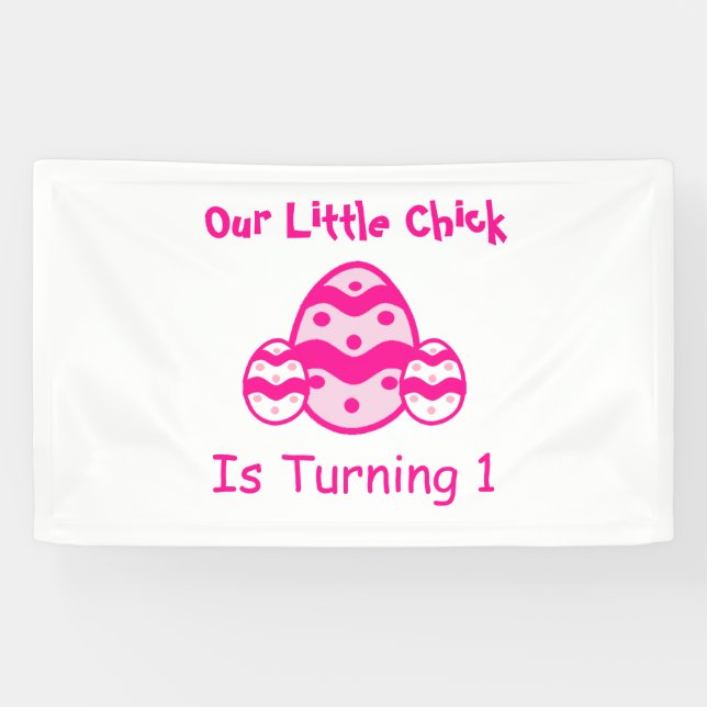 Little Chick 1st Birthday Banner (Horizontal)