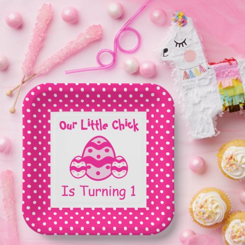 Little Chick 1st Birthday Paper Plates