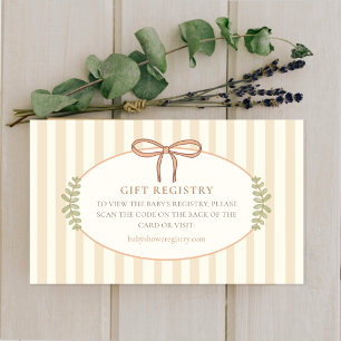 Little Chick Baby Shower Gift Registry QR  Enclosure Card