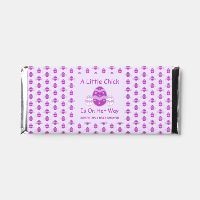 Little Chick Easter Baby Shower Hershey Bar Favors (Front)