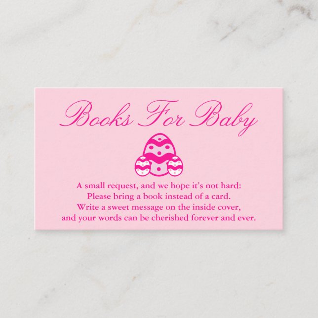 Little Chick Easter Books For Baby Shower Enclosure Card (Front)