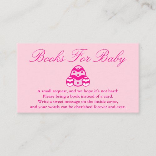 Little Chick Easter Books For Baby Shower Enclosure Card