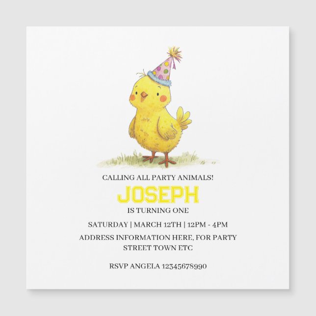 Little Chick Farm Birthday Chicken (Front)