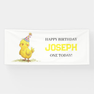 Little Chick Farm Birthday Chicken Banner