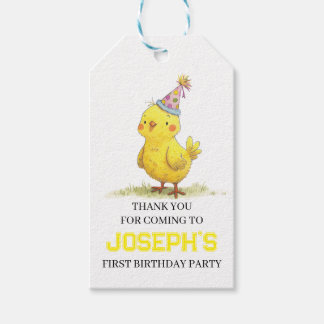 Little Chick Farm Birthday Chicken Gift Tags