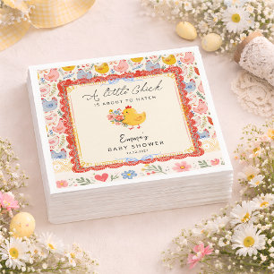 Little Chick Farm Chicken Girl Baby Shower Napkins