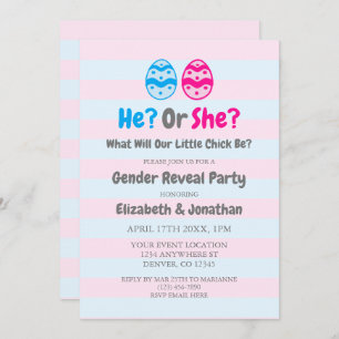 Little Chick Gender Reveal Invitation
