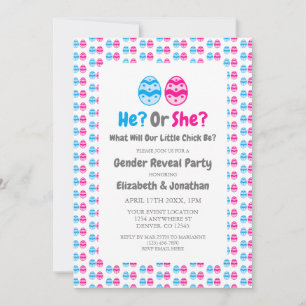 Little Chick Gender Reveal Invitation