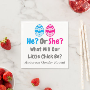 Little Chick Gender Reveal Napkins