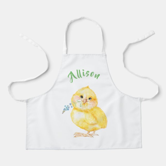 Little Chick Kids Personalized Apron (Front)