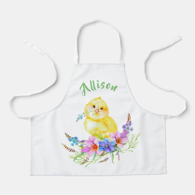 Little Chick Kids Personalized Apron (Front)