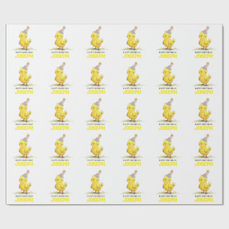 Little Chick Personalized Wrapping Paper Birthday