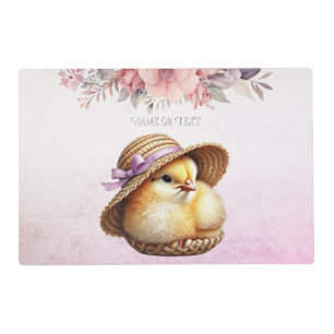 Little Chick Pink Ribbon Placemat