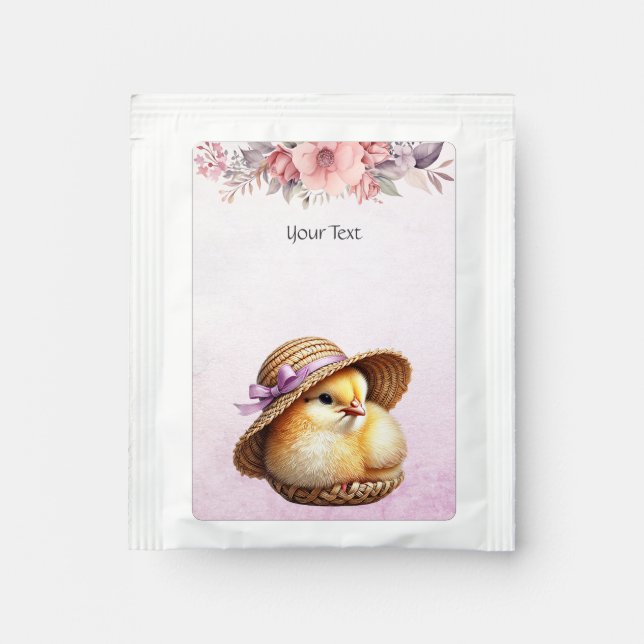 Little Chick Pink Ribbon Tea Bag Drink Mix (Front)