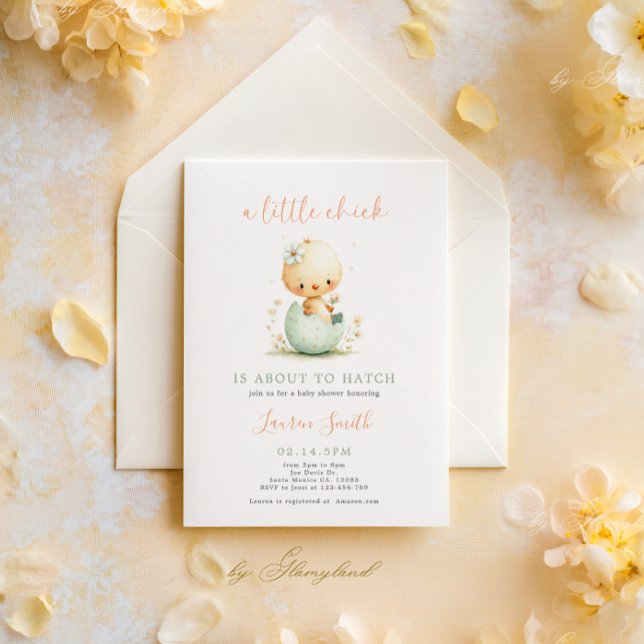 Little Chick Spring Baby Shower Invitation (Creator Uploaded)