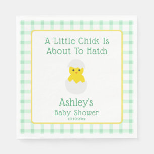 Little Chick To Hatch Gender Neutral Baby Shower Napkins