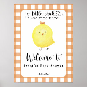 Little chick - Welcome baby shower Poster