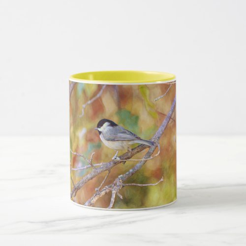 Little Chickadee Bird Ard Mug Cup