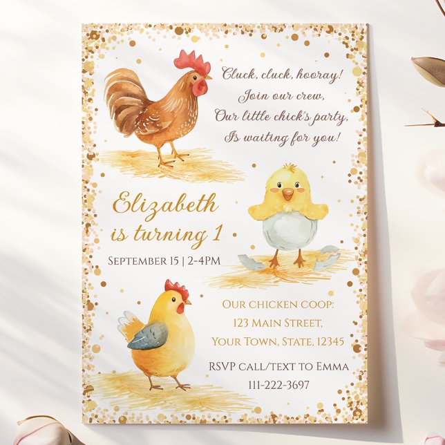 Little Chicken Birthday Party Invitation (Creator Uploaded)