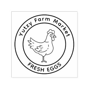 Little Chicken Farm Market  Self-inking Stamp