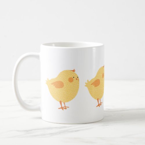 Little chickens in yellow for a happy easter coffe coffee mug